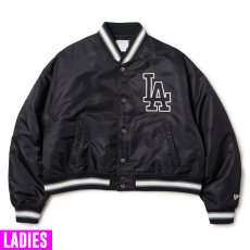 画像1: NEWERA（ニューエラ）“Women's バーシティージャケット ロサンゼルス・ドジャース ブラック” (1)