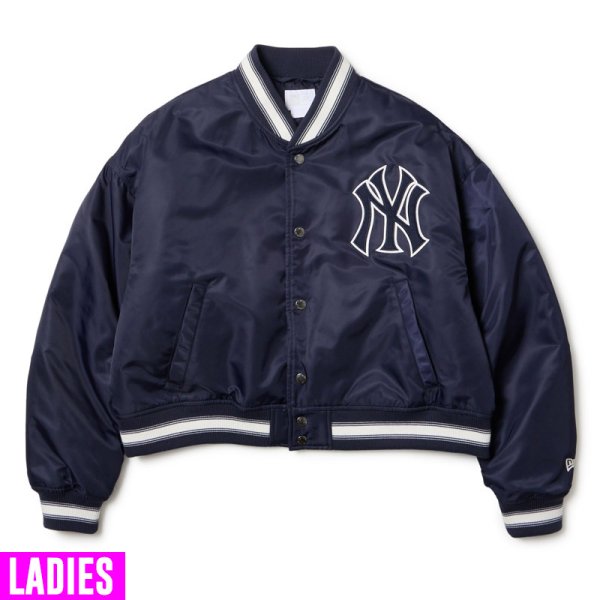 画像1: NEWERA（ニューエラ）“WS NYLON VARSITY JACKET ニューヨーク・ヤンキース ネイビー” (1)