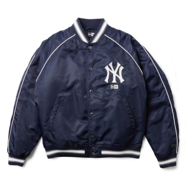 画像1: NEWERA（ニューエラ）“NYLON VARSITY JACKET ニューヨーク・ヤンキース ネイビー” (1)