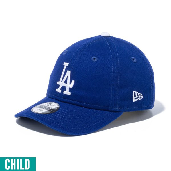 画像1: 【チャイルド】NEWERA（ニューエラ）“Child 9TWENTY ロサンゼルス・ドジャース ダークロイヤル × ホワイト” (1)