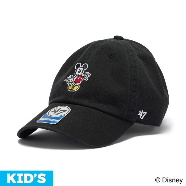 画像1: 【キッズ】'47 (フォーティーセブン) “キッズ クリーンナップ Disney ディズニー ミッキーマウス ブラック” (1)