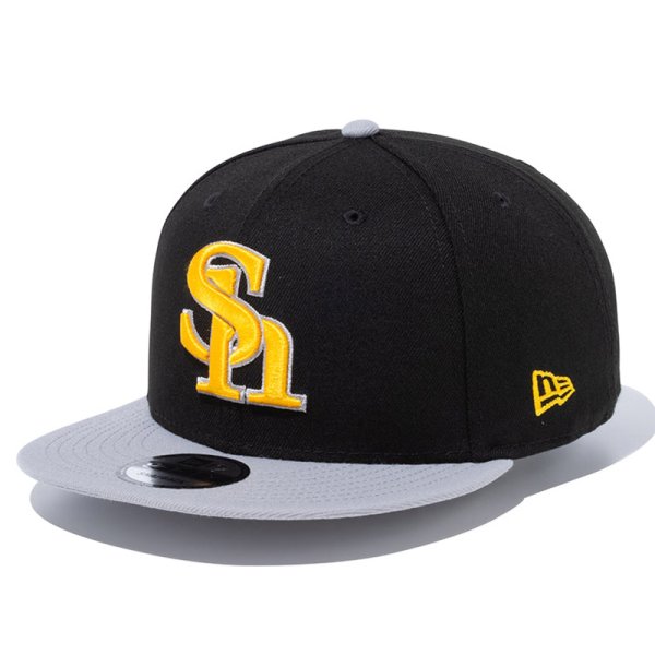 画像1: NEWERA（ニューエラ）“9FIFTY 福岡ソフトバンクホークス ブラック グレーバイザー” (1)