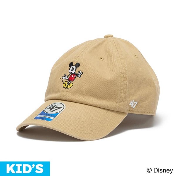 画像1: 【キッズ】'47 (フォーティーセブン) “キッズ クリーンナップ Disney ディズニー ミッキーマウス カーキ” (1)