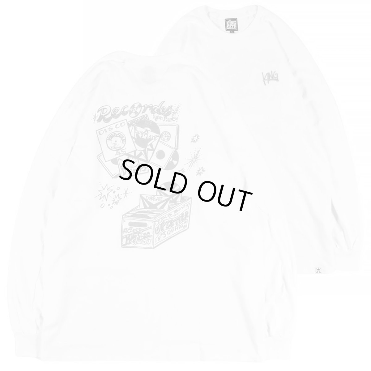 画像1: KINGSIZE（キングサイズ）“RECORD DISCO L/S TEE” (1)