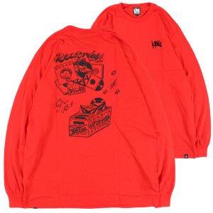 DRAKE KING Mサイズ RED KINGSIZE（キングサイズ）“RECORD DISCO L/S TEE” - DISSIDENT