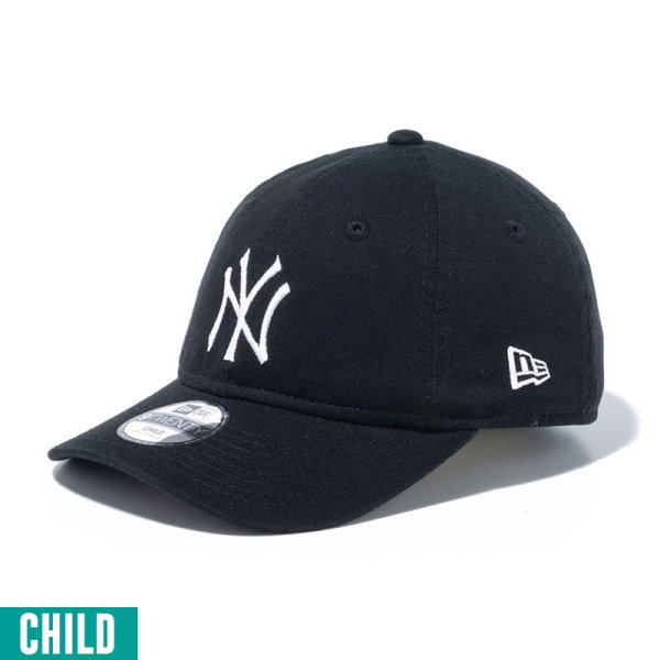 画像1: 【チャイルド】NEWERA（ニューエラ）“Child 9TWENTY ニューヨーク・ヤンキース ブラック × ホワイト” (1)