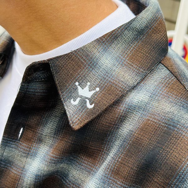 画像12: 【ラストLのみ】KINGSIZE（キングサイズ）“CHECK L/S SHIRT” (12)