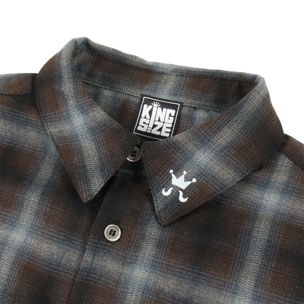 画像3: 【ラストLのみ】KINGSIZE（キングサイズ）“CHECK L/S SHIRT” (3)