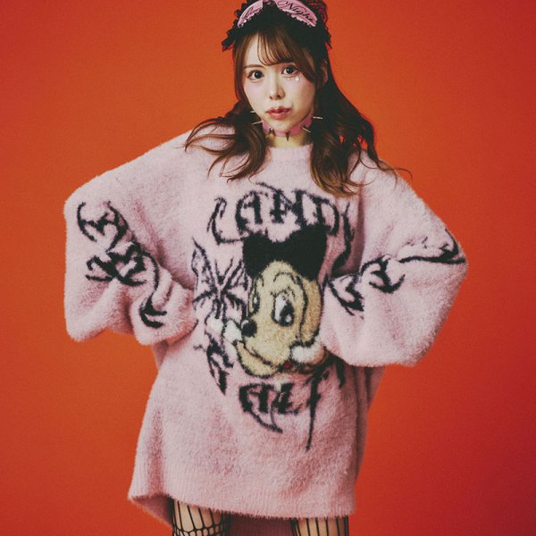 画像1: CANDY GALFY(キャンディーガルフィー) “ふわふわダークキャンディーニット” (1)
