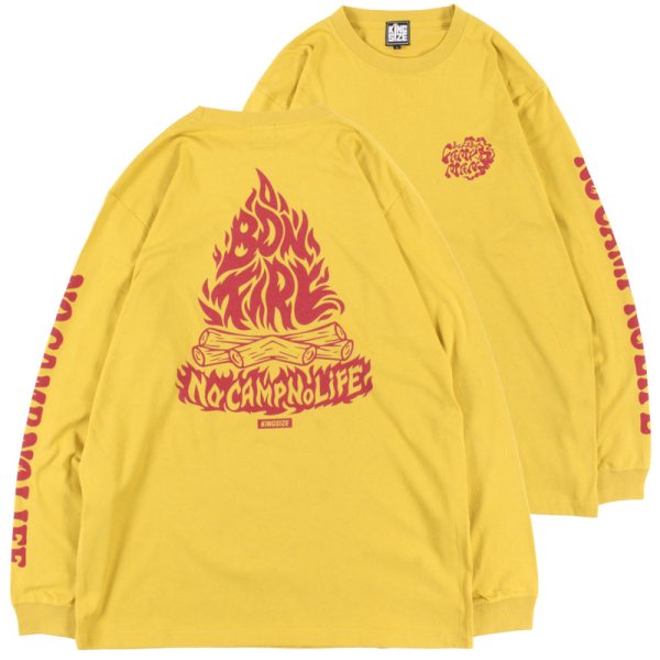 画像1: KINGSIZE（キングサイズ）“BON FIRE L/S TEE” (1)