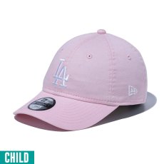画像1: 【チャイルド】NEWERA（ニューエラ）“Child 9TWENTY ロサンゼルス・ドジャース ピンク × ホワイト” (1)