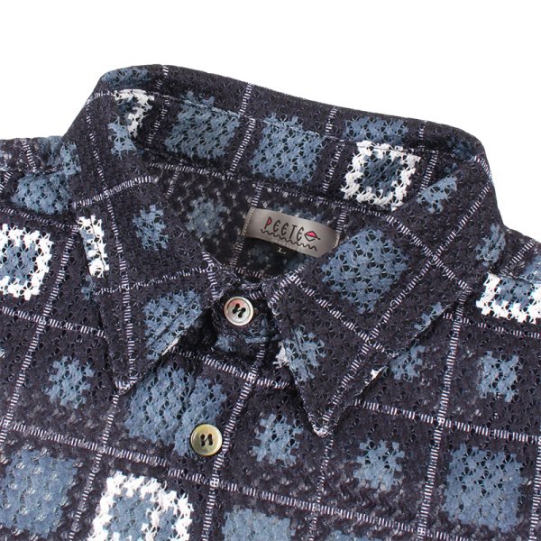 画像3: 【ラストXLのみ】PeeTee. (ピーティー) “CROCHET SHEER L/S SHIRTS” (3)