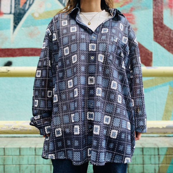 画像11: 【ラストXLのみ】PeeTee. (ピーティー) “CROCHET SHEER L/S SHIRTS” (11)