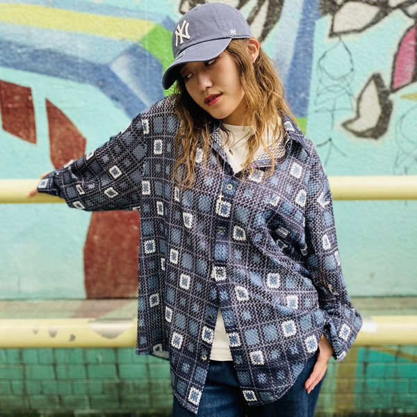 画像9: 【ラストXLのみ】PeeTee. (ピーティー) “CROCHET SHEER L/S SHIRTS” (9)