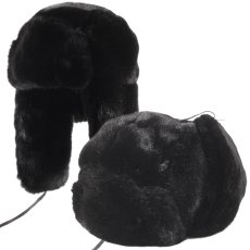 画像1: KANGOL（カンゴール） “BLACK FAUX FUR TRAPPER” (1)