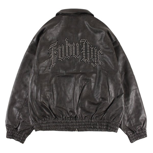 画像4: FUBU（フブ） “FAUX LEATHER STUDS PATCH JACKET” (4)