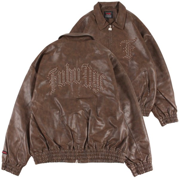 画像2: FUBU（フブ） “FAUX LEATHER STUDS PATCH JACKET” (2)