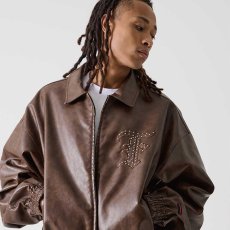画像1: FUBU（フブ） “FAUX LEATHER STUDS PATCH JACKET” (1)