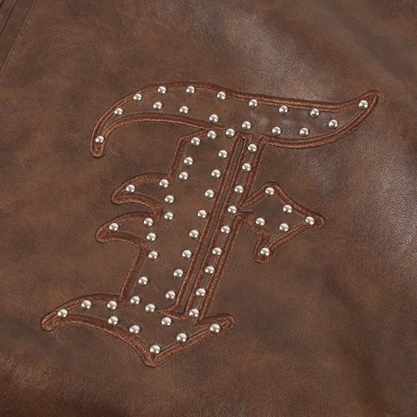 画像7: FUBU（フブ） “FAUX LEATHER STUDS PATCH JACKET” (7)