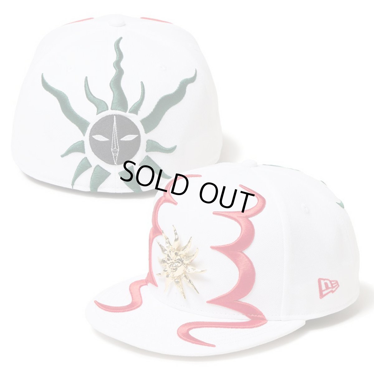 画像1: NEWERA（ニューエラ）“59FIFTY TARO OKAMOTO 岡本太郎 太陽の塔 ピンズ ホワイト” (1)