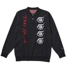 画像2: NEWERA（ニューエラ）“長袖 ニット ポロシャツ TARO OKAMOTO 岡本太郎 ブラック | ゴルフ” (2)
