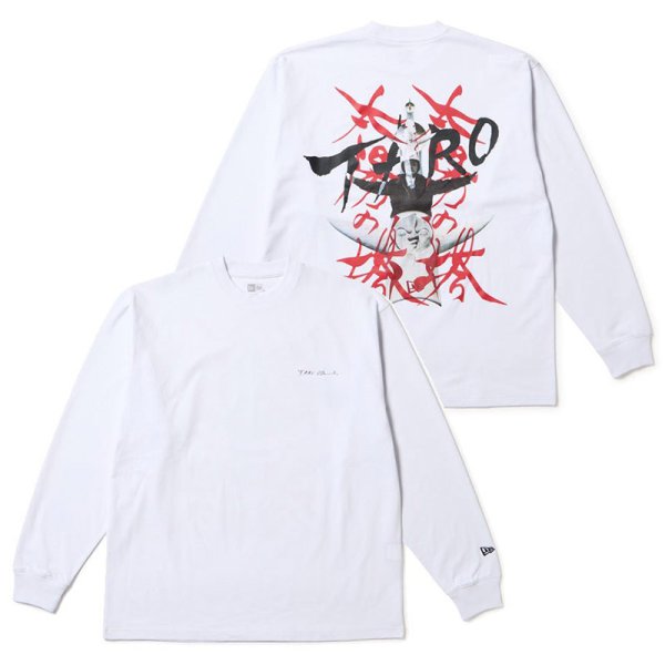 画像1: NEWERA（ニューエラ）“長袖 オーバーサイズド コットン Tシャツ TARO OKAMOTO 岡本太郎 太陽の塔 ホワイト” (1)