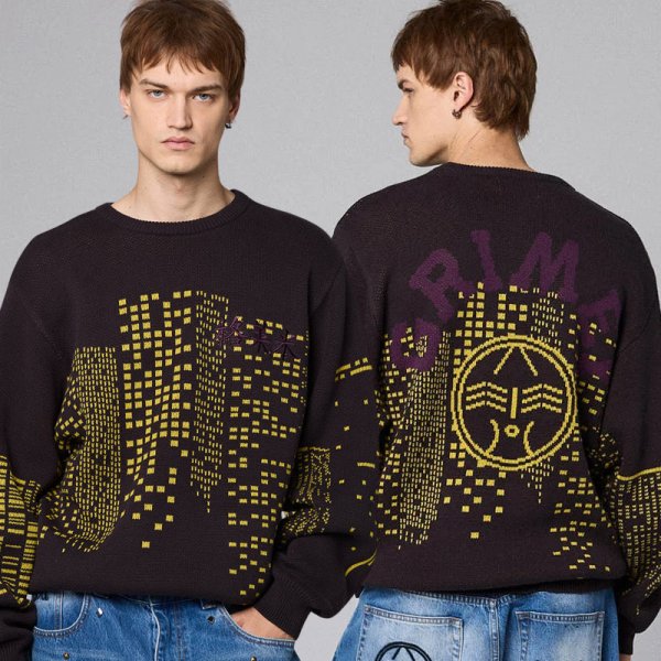 画像1: GRIMEY / GRMY (グライミー) “ROYAL POW KNIT SWEATER” (1)