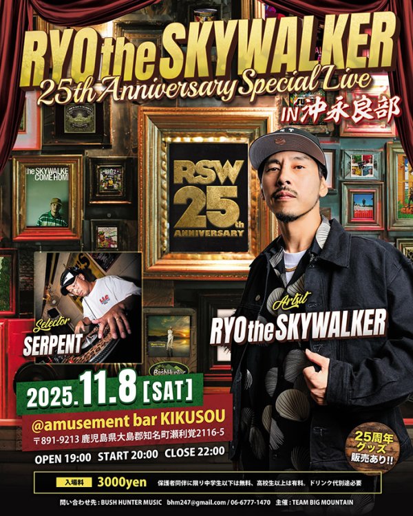画像1: RYO the SKYWALKER 25th Anniversary Special Live  in OKINOERABU (1)