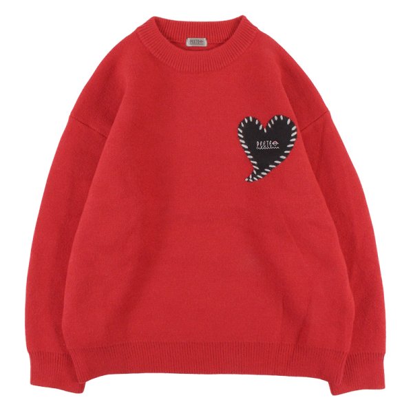 画像1: PeeTee. (ピーティー) “HEART STITCH LOOSE KNIT” (1)