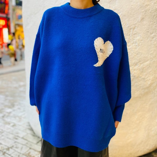 画像11: PeeTee. (ピーティー) “HEART STITCH LOOSE KNIT” (11)