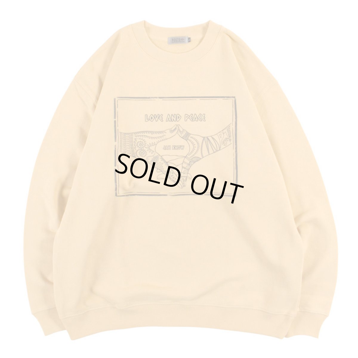 画像1: PeeTee. (ピーティー) “LOVE AND PEACE LIGHT CREW SWEAT” (1)