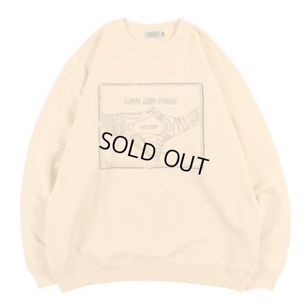 画像1: PeeTee. (ピーティー) “LOVE AND PEACE LIGHT CREW SWEAT” (1)