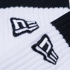 画像4: NEWERA（ニューエラ） “ソックス クルー 2ペア ライン フラッグロゴ エンブロイダリー ブラック/ブルー” (4)