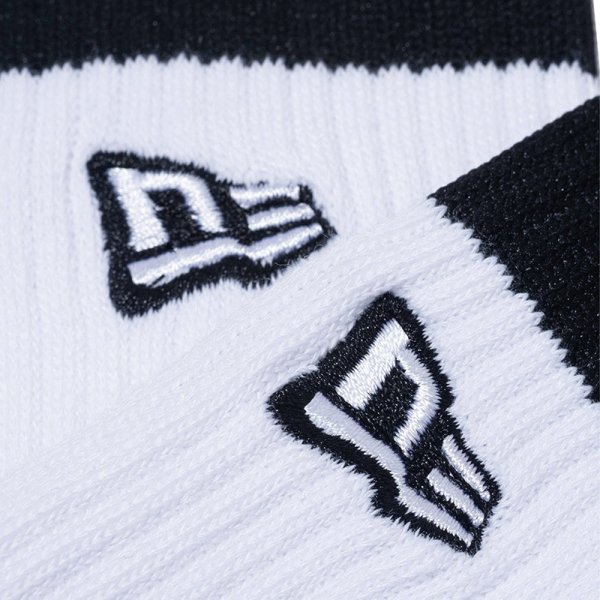 画像4: NEWERA（ニューエラ） “ソックス クルー 2ペア ライン フラッグロゴ エンブロイダリー ブラック/ブルー” (4)