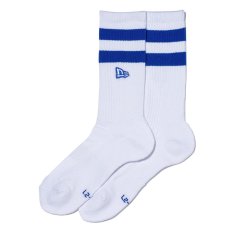 画像7: NEWERA（ニューエラ） “ソックス クルー 2ペア ライン フラッグロゴ エンブロイダリー ブラック/ブルー” (7)