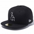 画像1: NEWERA（ニューエラ）“59FIFTY ロサンゼルス・ドジャース ブラック × ブラック ホワイトアウトライン” (1)