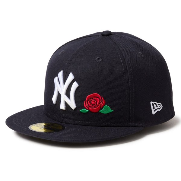 画像1: NEWERA（ニューエラ）“59FIFTY With Rose ニューヨーク・ヤンキース ネイビー” (1)