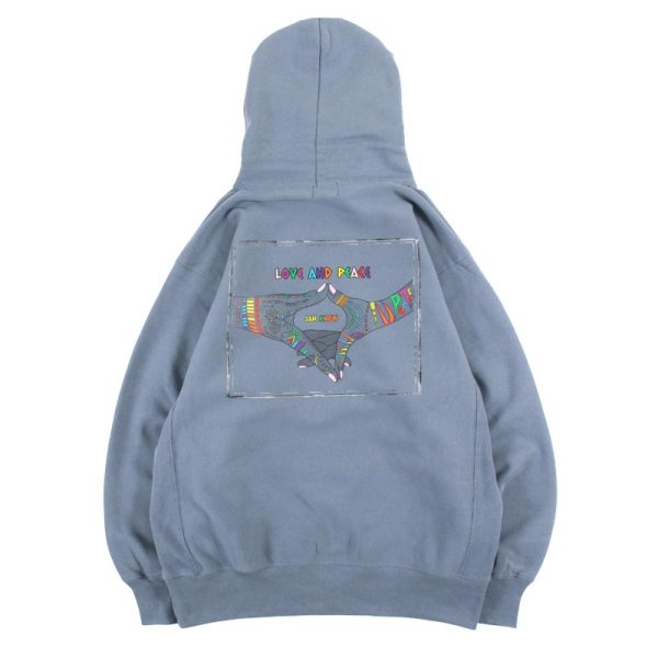 画像3: PeeTee. (ピーティー) “MULTI COLOR LOVE AND PEACE HOODIE” (3)