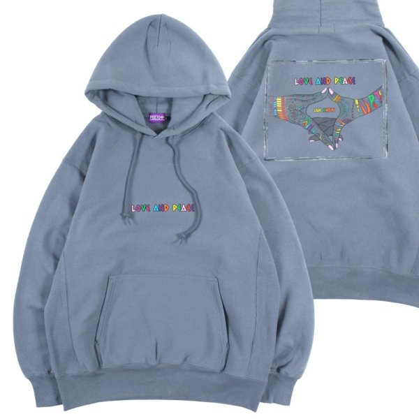 画像1: PeeTee. (ピーティー) “MULTI COLOR LOVE AND PEACE HOODIE” (1)