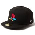 画像1: NEWERA（ニューエラ）“59FIFTY PlayStation プレイステーション ファミリーマーク マルチカラー ブラック” (1)