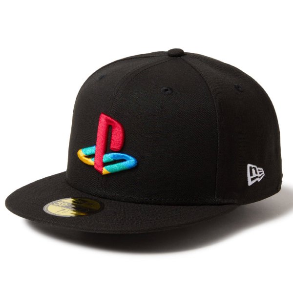画像1: NEWERA（ニューエラ）“59FIFTY PlayStation プレイステーション ファミリーマーク マルチカラー ブラック” (1)