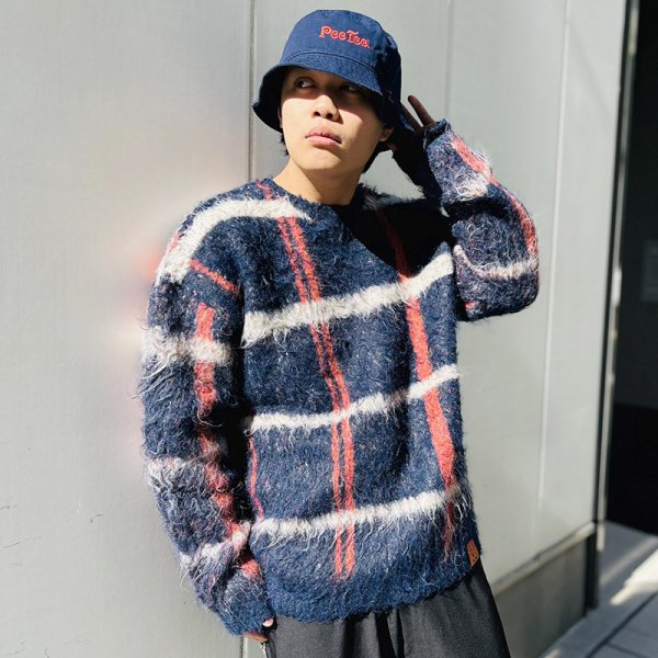 画像10: PeeTee. (ピーティー) “MOHAIR CHECK KNIT” (10)