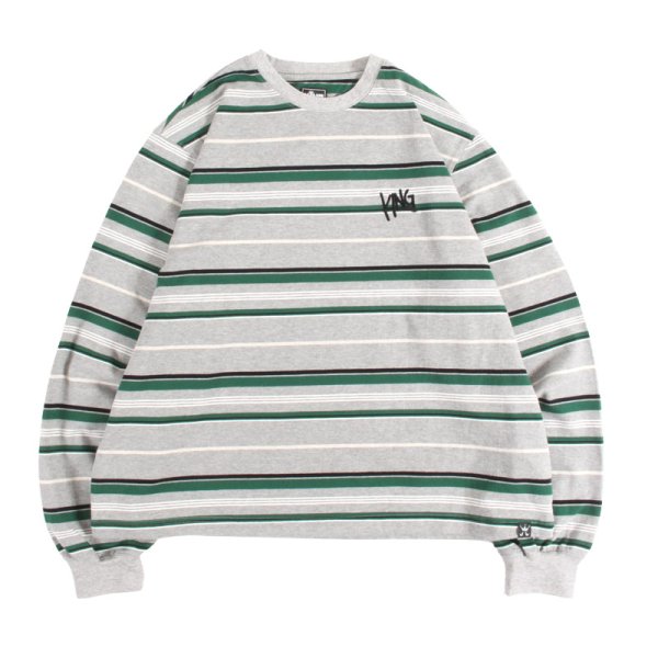 画像1: KINGSIZE（キングサイズ）“DRAW LOGO BORDER L/S TEE” (1)