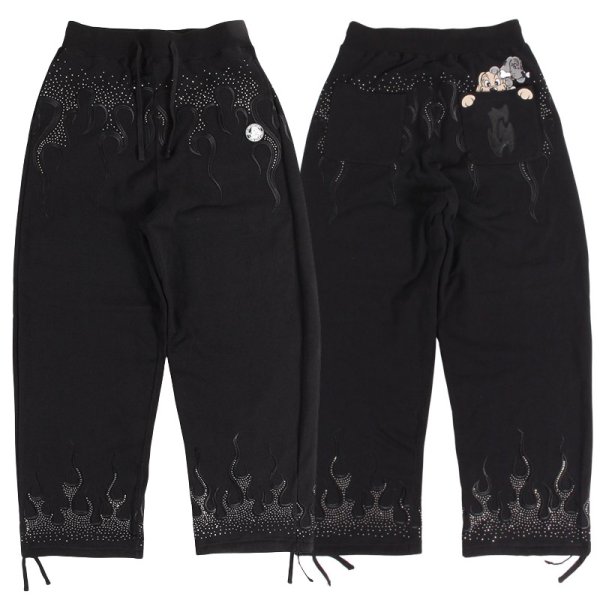 画像2: GALFY(ガルフィー) “ファイヤーピカピカスウェットパンツ” (2)