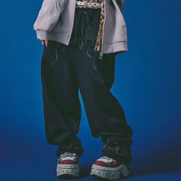 画像17: GALFY(ガルフィー) “ファイヤーピカピカスウェットパンツ” (17)