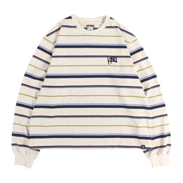 画像1: KINGSIZE（キングサイズ）“DRAW LOGO BORDER L/S TEE” (1)