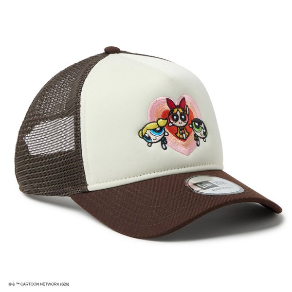 画像3: NEWERA（ニューエラ）“9FORTY A-Frame Trucker The Powerpuff Girls パワーパフ ガールズ ハート クロームホワイト/バーントウッド” (3)