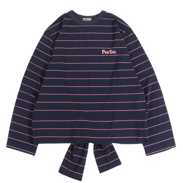画像2: [レディース] PeeTee. (ピーティー) “BACK DESIGN BORDER L/S TEE” (2)