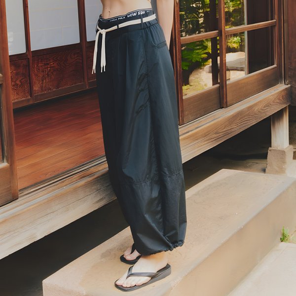 画像10: [レディース] NEWERA（ニューエラ）“Women's ナイロン イージーパンツ ブラック” (10)