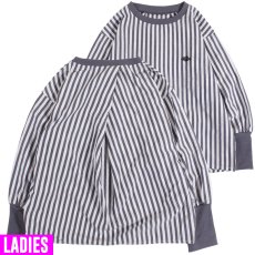 画像1: [レディース] PeeTee. (ピーティー) “STRIPE BACK TUCK BLOUSE” (1)